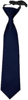 DQTPlain Satin Easy to Wear Elastic Pre-tied Tie for Boys (2-7 Years Old)