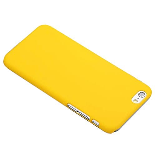 Ultra Slim Matte Plastic Hard Back Case Cover for Apple iPhone 6 Plus and 6s Plus in Yellow