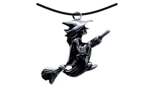 Follower witch on broom silver