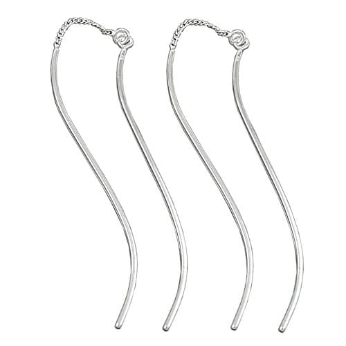 Thread Earrings 90054 - Double Wave Silver 925