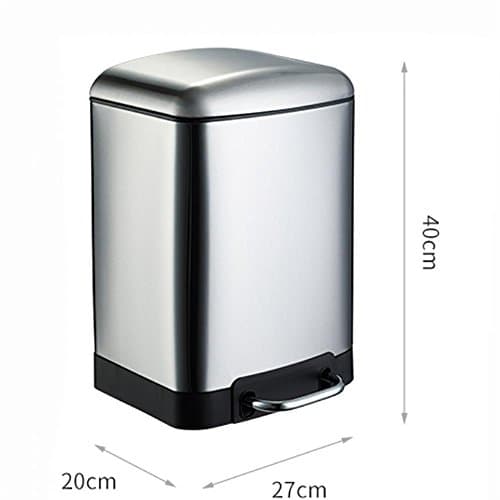 LIU-Simplehuman Rectangular Step Trash Can Stainless Steel , 12l [Tubular Anti Fingerprint]