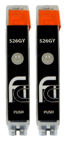 2x Canon CLI-526 Grey FCI Compatible Printer Ink Cartridges (Contains: 2x CLI-526GY Grey)