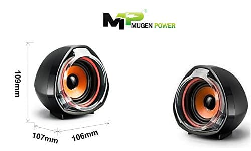 USB Powered Stereo 3W + 3W Stereo Speaker for PC Desktop Laptop Notebook, can use power bank or USB charger as power and use for iPhone 6, iPod, iPad or other player devices with 3.5mm phone out