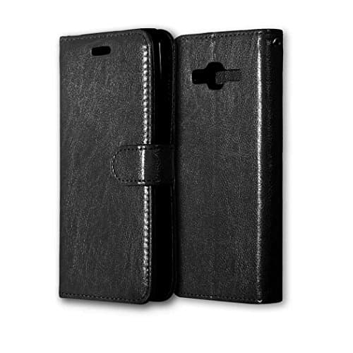J3 2016/J320/J36 Case , VENTER® Flip Stand Case High Quality Leather with 3 Card Slots Flip Cover Folio Case Book Style Shell Phone Holster with Magnet Closure Anti-Drops Dustproof Anti-scratches Protective Shell For Samsung J3 2016/J320/J36