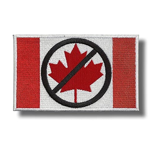 No canada - Iron/Sew on patch, 12 x 7 cm