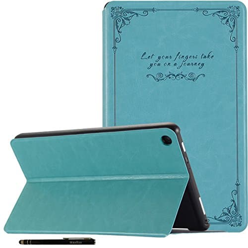 MaxBuy Case for All-New Amazon Fire HD 8 (2016 6th Generation), The Book Style Slim Folding Stand Case Cover With Auto Wake &amp; Sleep Function + Stylus For All-New Amazon Fire HD 8 (2016 6th Generation) (Sky Blue)