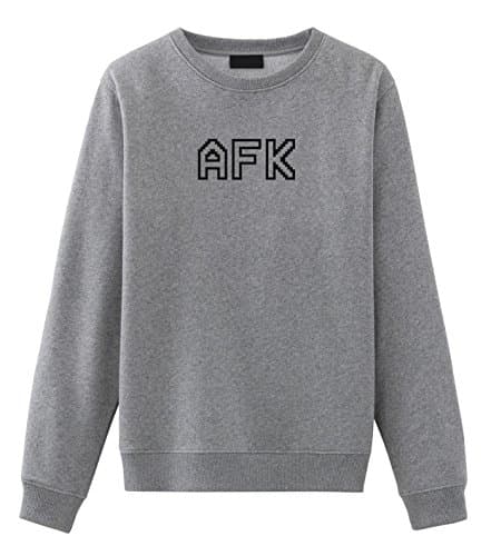 AFK GAMING Embroidered Sweatshirt Grey Large