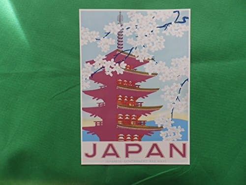Laminated A4 Travel poster Japan