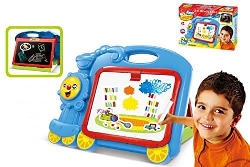 My First 2 In 1 Doodle Drawing Board Blue Train + Bonus! Cool Crocodile Eraser