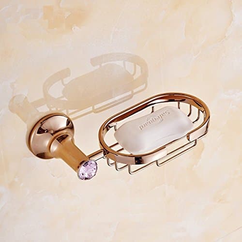 SNHWARE New Diamond-plated Soap Box,RoseGold