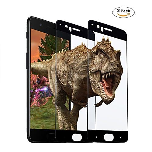 OnePlus 5 Screen Protector, [2-Pack] CIMOXI 0.3mm Tempered Glass Protector [Anti-Scratch] [High Definition] [Bubble Free] for OnePlus 5 (Black)