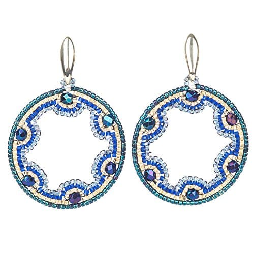 Azuni wave hoop earrings (blue)