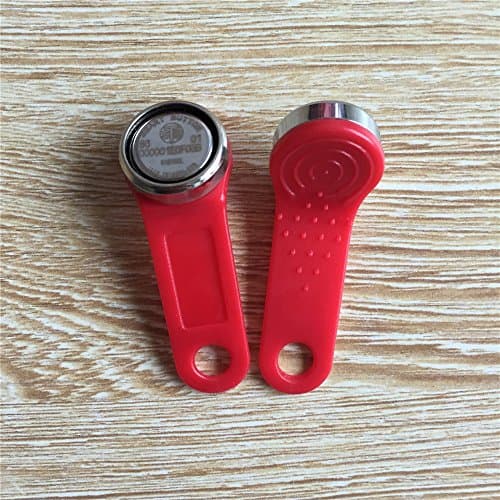 YARONGTECH Dallas ibutton with metal ring red handle (pack of 5)