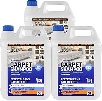 AIRSENZ Professional Carpet Shampoo - Low Foaming Extraction Formula Suitable for All Carpet Cleaning Machines (Fresh…