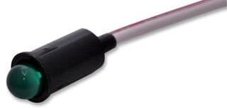 CHICAGO MINIATURE LIGHTING 5102H5-5V Panel Mount Indicator, LED, 6.35MM, Green, 5V