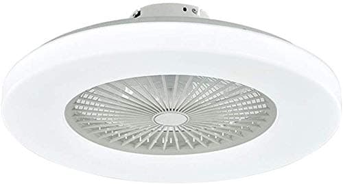 Modern 24"Ceiling Fan with Light and Remote Control, Adjustable Wind Speed, Fan Light dimmable with Remote Control, Illuminated Ceiling Fan, White