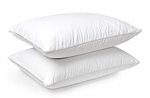 Premium Down and Feather Pillow | for Best Head/Neck Support & Comfort, 100% Dual-Layered Cotton with 550 Fill Power Down (Includes 2 King Pillows)