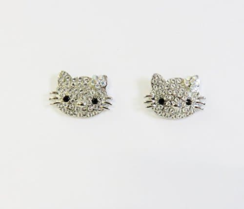 Rhinestone Small Hello Kitty Stud Post Earrings