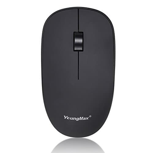Wireless Mouse Youngmax 2.4Ghz 3 Buttons Opticle Slim Ergonomic Design with Nano Receiver