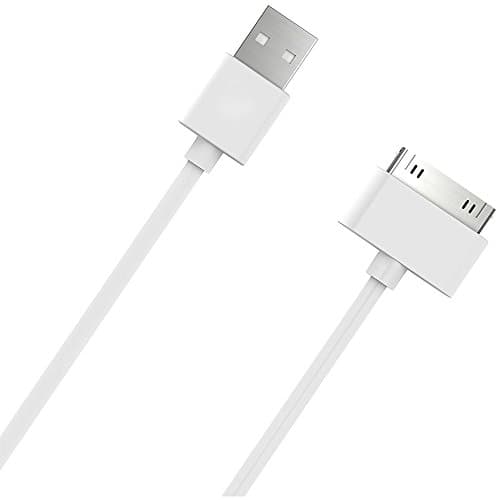 iPhone 4s Cable, White 10 Ft USB Sync and Charging Cable for iPhone 4/4s, iPhone 3G/3GS, iPad 1/2/3, iPod