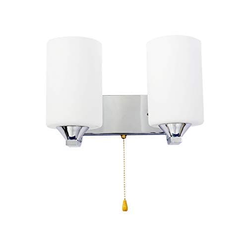 Glass Double Head Wall Light Bedside Reading Lamp E27 Bulb Led Wall Lamp Home Decor Lights Wall Sconce Bedroom Wall Lighting Contemporary HGSS-001-2