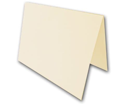 Blank Natural Folded 4 Bar Folded Note Cards - 250 Pack