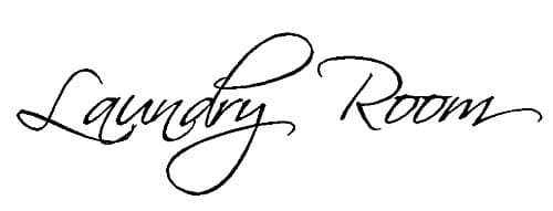 Laundry Room Wall Decal Removable Laundry Wall Sticker 6" x 19", Black