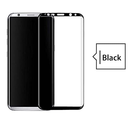 Lendgaga Full Coverage edge screen protector for Samsung Galaxy S8plus New Upgrade Strengthen tempered glass screen film with high-definition transparent, anti-foam, 3D touch feel, 9H HD! (Black)