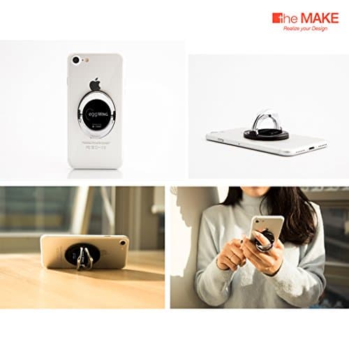 [theMAKE] Egg Wing Smart Multi Phone Holder, Smart Phone Finger Ring Holder and Desk Stand, Car Installation, One-Hand Control, Prevents Dropping and Fatigue, Easy to Take Selfies, Convenient Mounting