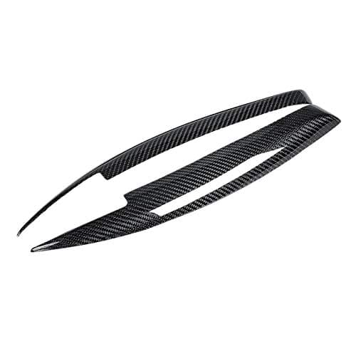 Carbon Fiber Headlight Eyebrow Eyelid For Bmw E81 E82 E87 E88 128I 135I 2004 2005 2006 2007 2008 2009 2010 Carbon Fiber Light Ey (Black)