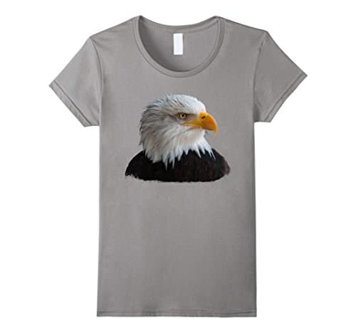 Women's Bald Eagle T-Shirt Large Slate