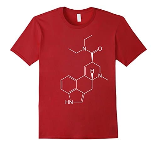 Men's LSD Molecule t shirt Medium Cranberry