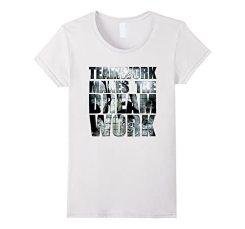 Womens Teamwork Makes The Dream Work - Volleyball Small White