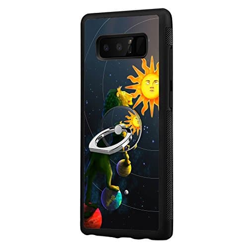 Samsung Galaxy Note 8 Case with Ring Holder Stand Lion And Sun, Ultra Slim Luxury Case Cover With 360 Rotating Ring Grip/Stand Holder/Kickstand waterproof anti-scratch