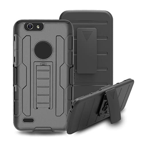ZTE Blade Z Max Case, ZTE ZMax Pro 2 Case, ZTE Sequoia Case,LingAo Swivel Slim Belt Clip Holster Armor Protective Case, Defender Cover for ZTE Z982 (black)