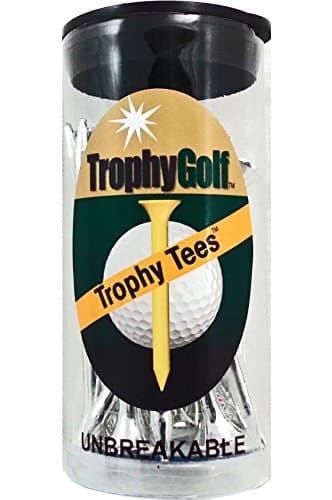 Trophy Golf Unbreakable Shiny Tees (18-Pack), Silver