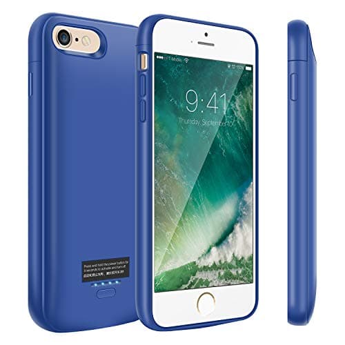 Modernway Battery Case for iPhone 6 Plus/6s Plus, 5500mAh Portable Charger Case, Rechargeable Extended Battery Charging Case for iPhone 6 Plus/6s Plus(5.5 inch)-Blue
