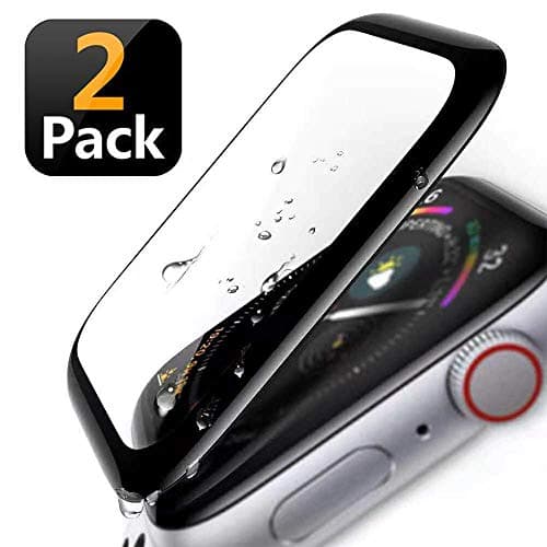 [2 - Pack] Apple Watch Screen Protector 38mm, Tempered Glass Screen Protector, Anti-Scratch Resistant Full Adhesive Coverage Scratch-Proof Screen Film Compatible iWatch 38mm Series 1/2/3
