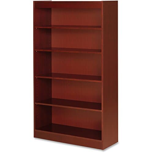Lorell 89053 5 Shelf Panel Bookcase, 36-Inch X12-Inch X60-Inch , Cherry