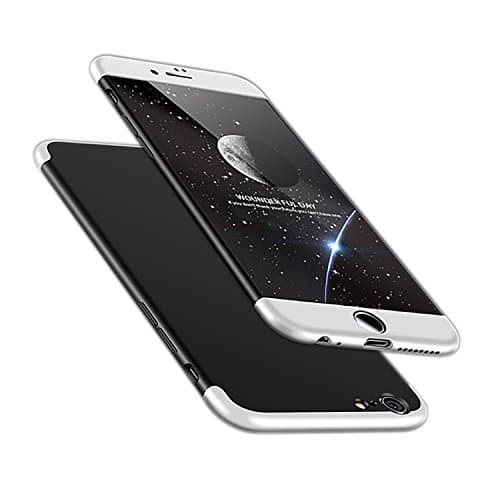 iPhone 7 Case,Hayder Shockproof Thin Hard Case Cover For iPhon 7 4.7 Inch (Silver+Black+Silver)