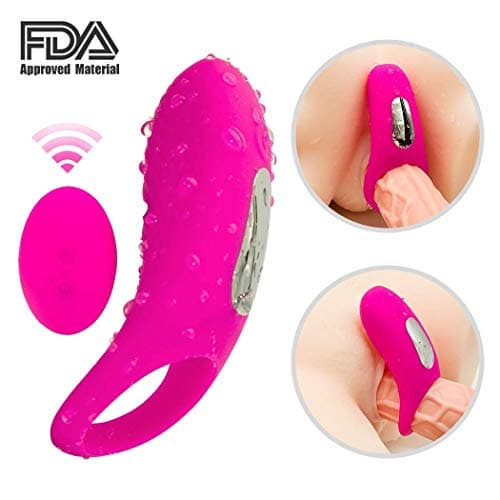 Wearable Remote Control Rechargeable 100% Waterproof 9 Modes Continuous Happiness Masseging Rings