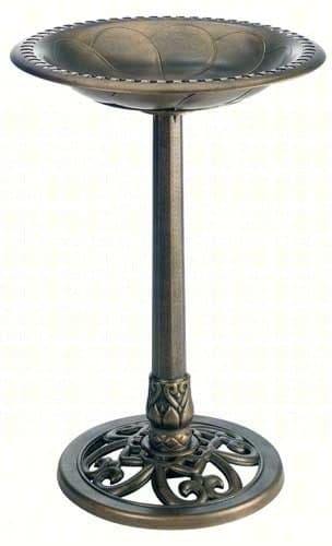 2 PACK Pedestal Bird Bath Ant. Bronze