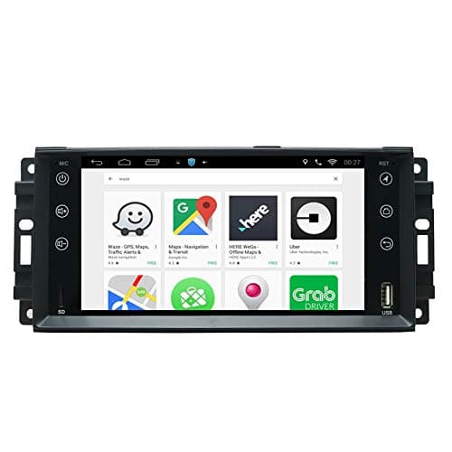CHOGATH 7'' Android 9.0 Quad Core 2G RAM +16 ROM CAR GPS Navigation for Jeep Wrangler Commander Compass Grand Cherokee Dodge RAM Chrysler Sebring 300C with maps
