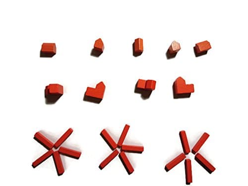 YorksGamePieces Orange Wood Replacement Player Pieces