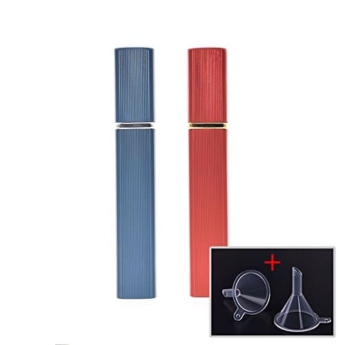Dolovemk 2Pcs 12ml Atomizer Spray Bottle,Atomizer Perfume Bottle Travel,Perfume Atomizer Refillable Pump,Perfume Atomizer refillable Pack With 2 Funnel Fillers