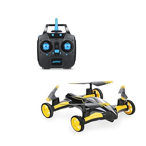Physport Flying Car RC drone Quadcopter without Camera Vehicles Remote control Car Headless Mode with LED Lights (Yellow)