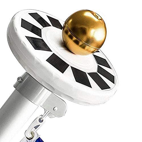 Mekar 30 LED Solar Powered Flag Pole Light Solar Flagpole Downlight Long-Lasting High Capacity for 15 to 25 ft Flag Pole