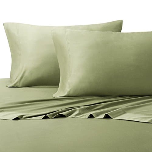 TENCEL EUCALYPTUS ABRIPEDIC SOFT & COOL SHEETS Luxurious & Breathable made from Sustainable 100% Tencel Fiber from Eucalyptus Trees, fits up to 18" deep Mattress (Sage, Queen)