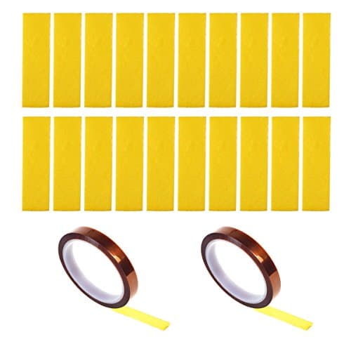 20PCS 3D Printer Heating Block Cotton with 2PCS Kapton Tape Hotend Nozzle Heat Insulation Cotton for Ultimaker/Makerbot/Creality CR-10