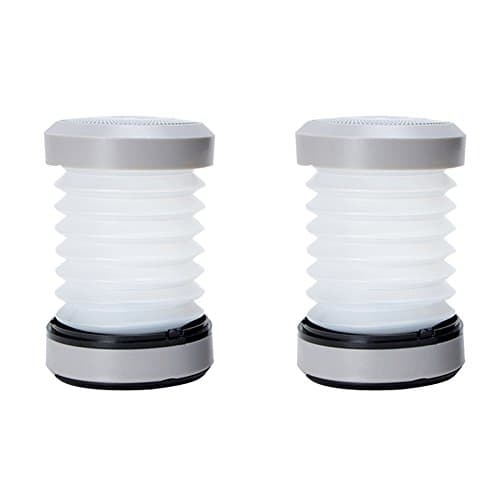 Chige 2 Pack LED Camping Lantern Mini Lights Flashlights, Collapsible Portable Waterproof Tent Light Emergency Light (2pcs Grey)